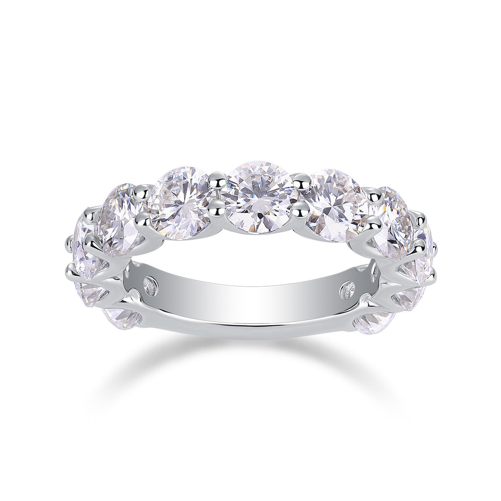 Dazzling Moments - A Fashionable And Luxurious Jewelry Accessory Set With Moissanite S925 Sterling Silver And Platinum-plated Diamond