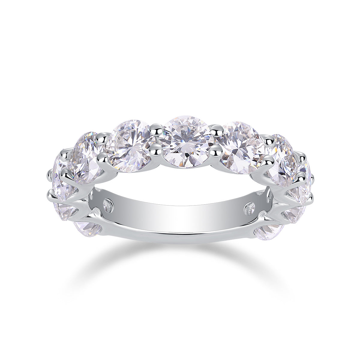 Dazzling Moments - A Fashionable And Luxurious Jewelry Accessory Set With Moissanite S925 Sterling Silver And Platinum-plated Diamond