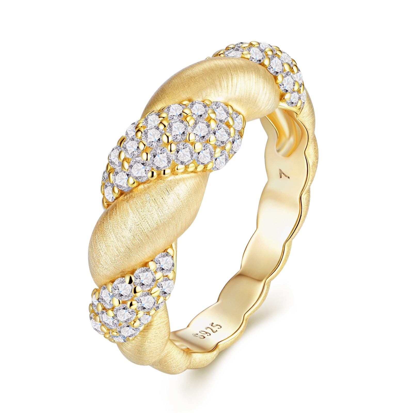 Tengman - A Fashionable Jewelry Accessory Set With Moissanite S925 Sterling Silver And Gold-plated Diamond