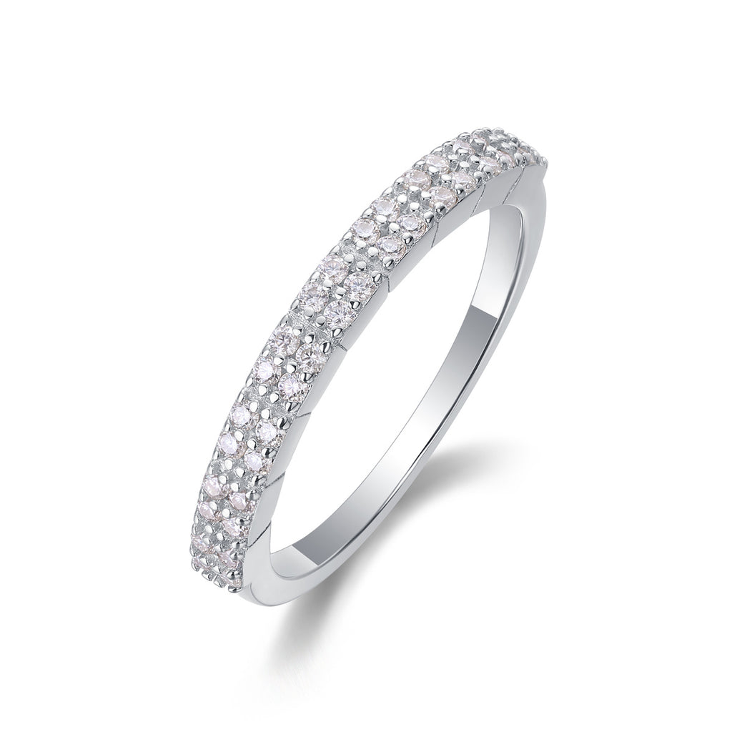 For Love - A Fashionable And Luxurious Jewelry Accessory Set With Moissanite S925 Sterling Silver And Platinum-plated Diamond