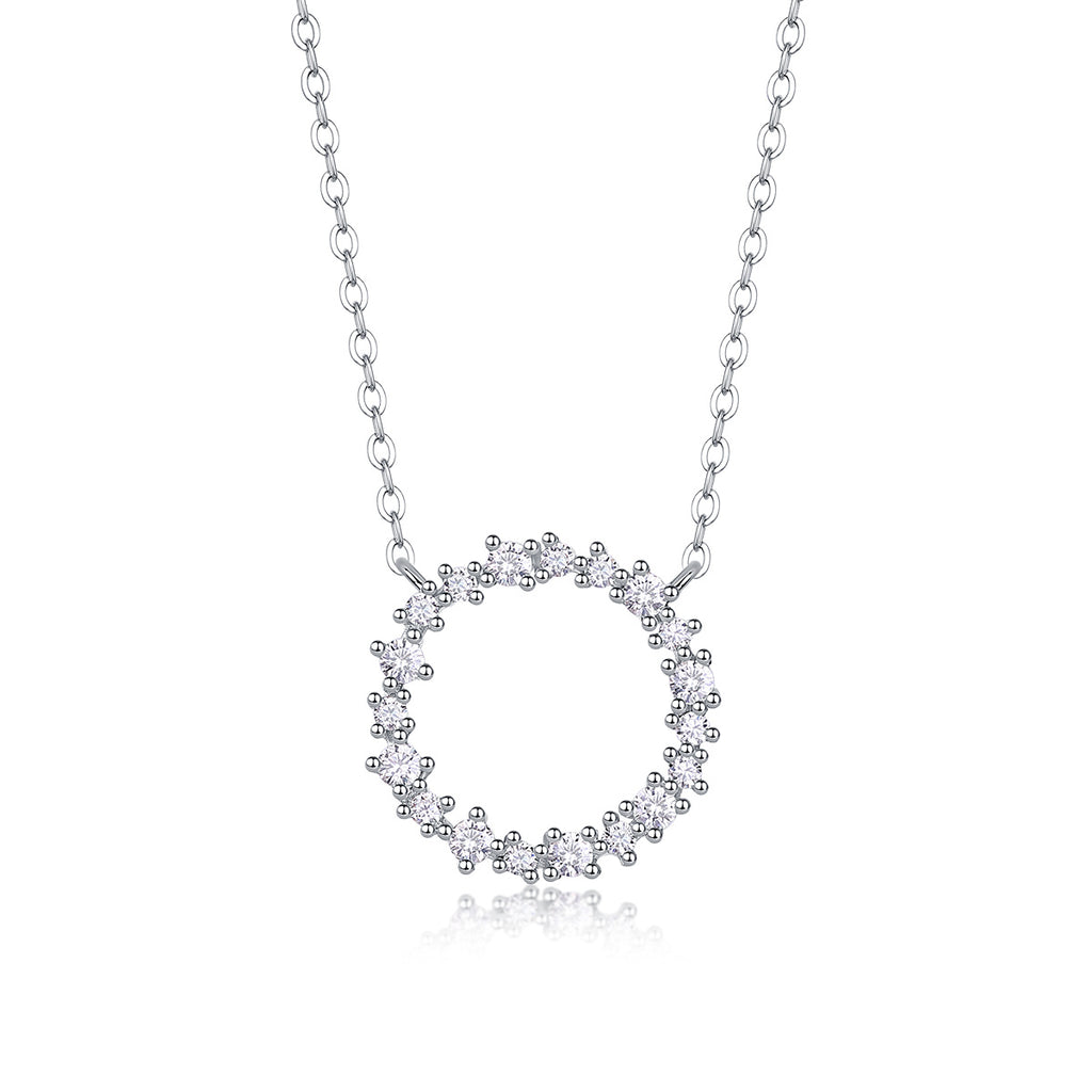 Emerald Water Ripples - A Fashionable And Luxurious Diamond Jewelry Pendant Set With Moissanite S925 Sterling Silver And Platinum Plating