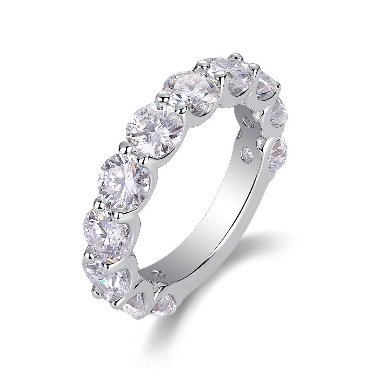 Dazzling Moments - A Fashionable And Luxurious Jewelry Accessory Set With Moissanite S925 Sterling Silver And Platinum-plated Diamond