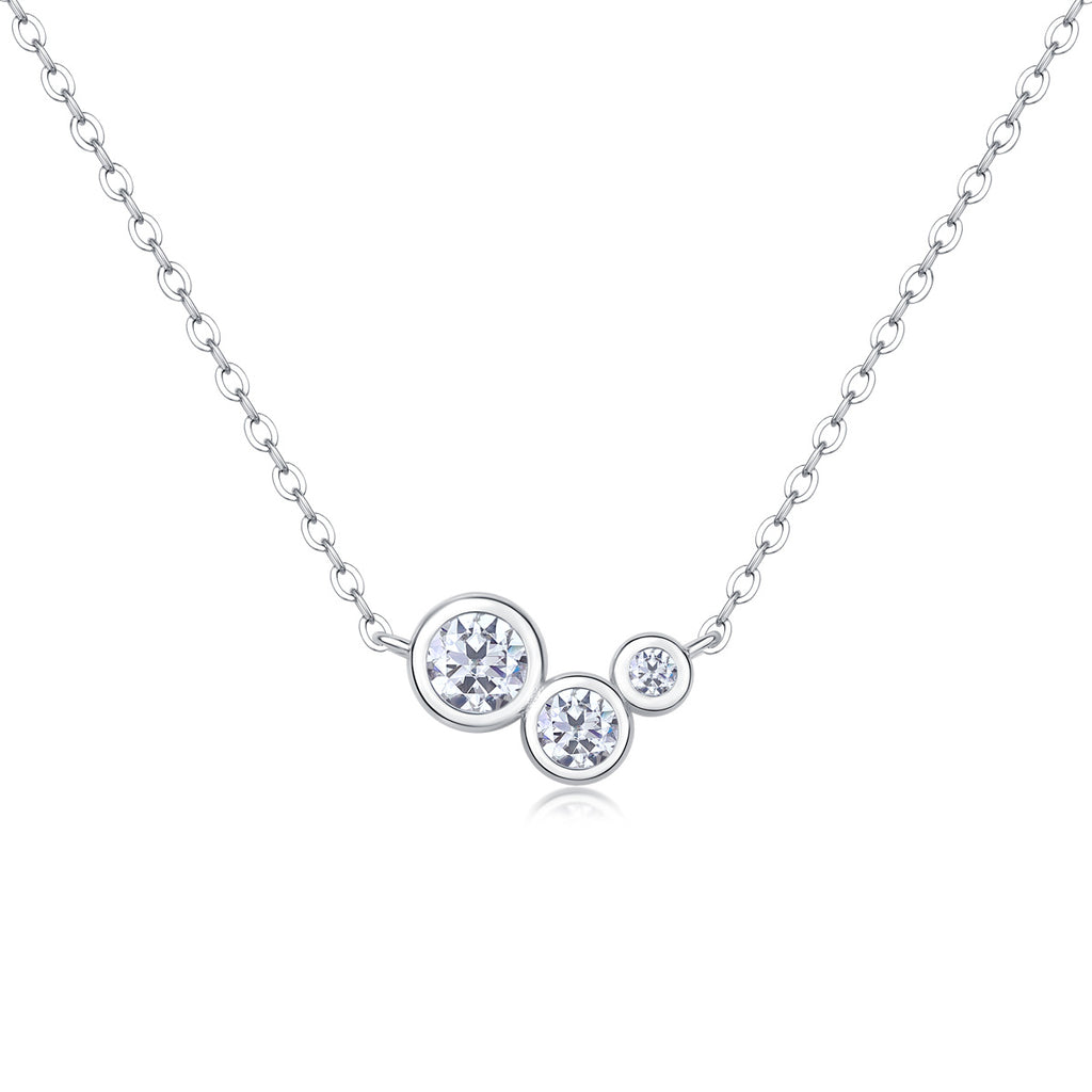 White Dew - A Fashionable And Luxurious Diamond Jewelry Pendant Set With Moissanite S925 Sterling Silver