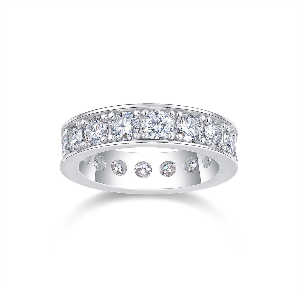 Flowing Clouds Convey Emotions - A Fashionable And Luxurious Jewelry Piece Set With One-third Carat Moissanite S925 Sterling Silver And Platinum-plated Diamond