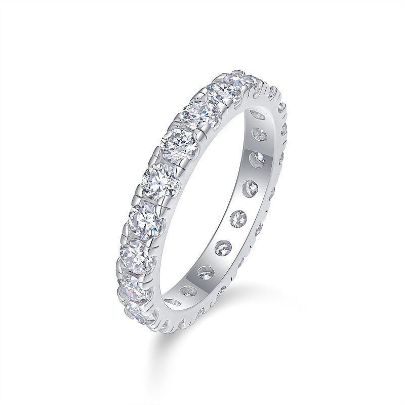 Spring Breeze For Ten Miles - A Fashionable And Luxurious Jewelry Piece Set With One-tenth Carat Moissan Diamond S925 Sterling Silver And Platinum-plated Diamond