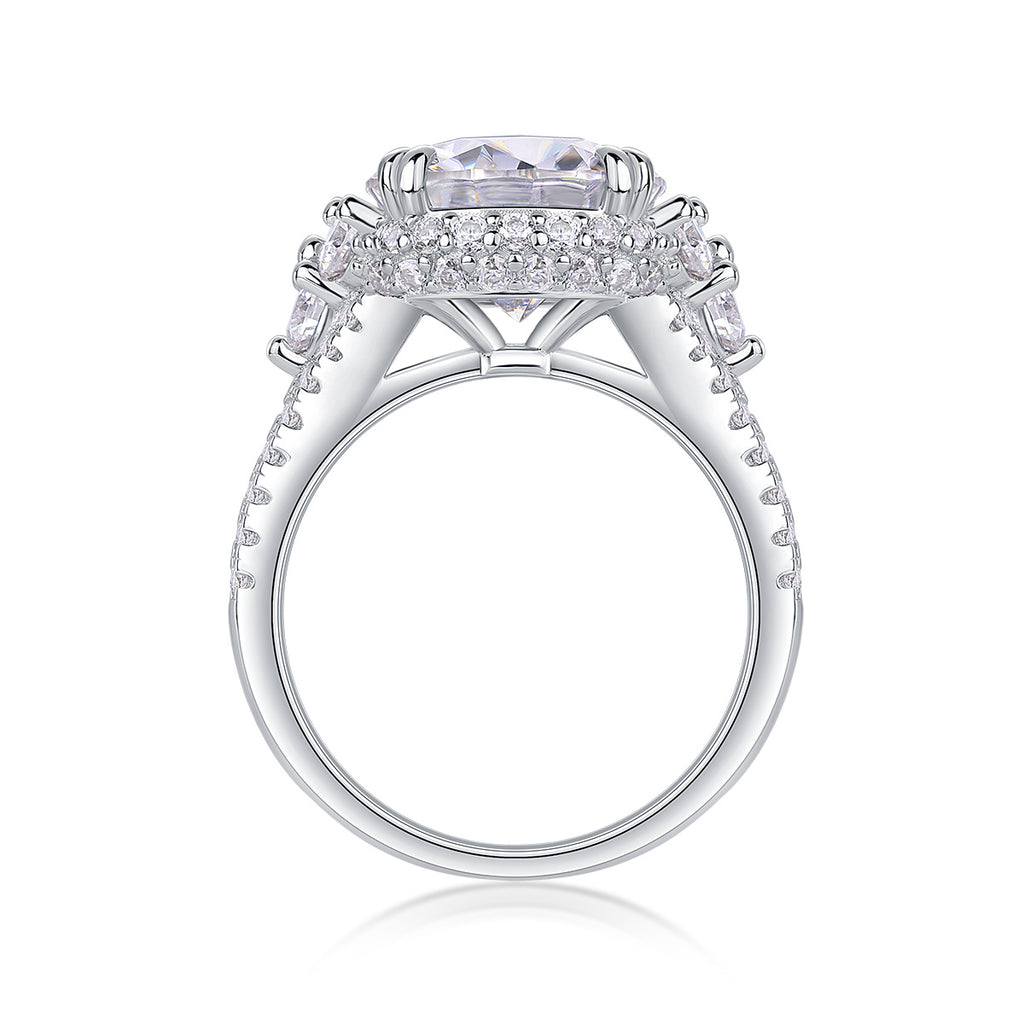 Dance With Youth - A Fashionable And Luxurious Jewelry Accessory Set With 5-carat Moissan Diamond S925 Sterling Silver And Platinum-plated Diamond