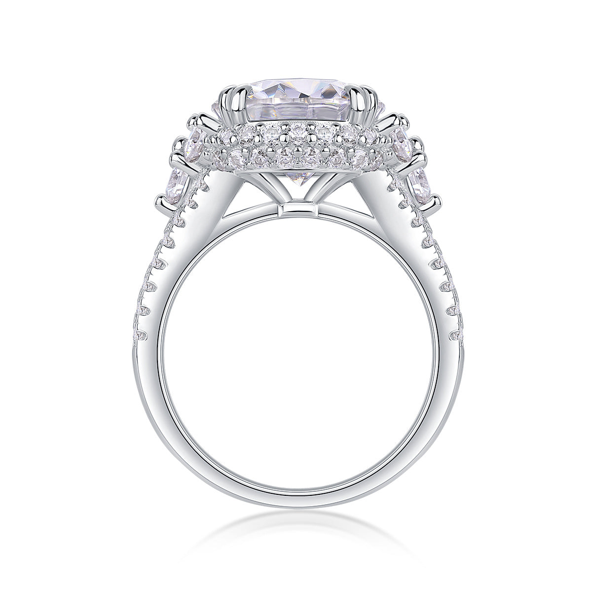 Dance With Youth - A Fashionable And Luxurious Jewelry Accessory Set With 5-carat Moissan Diamond S925 Sterling Silver And Platinum-plated Diamond