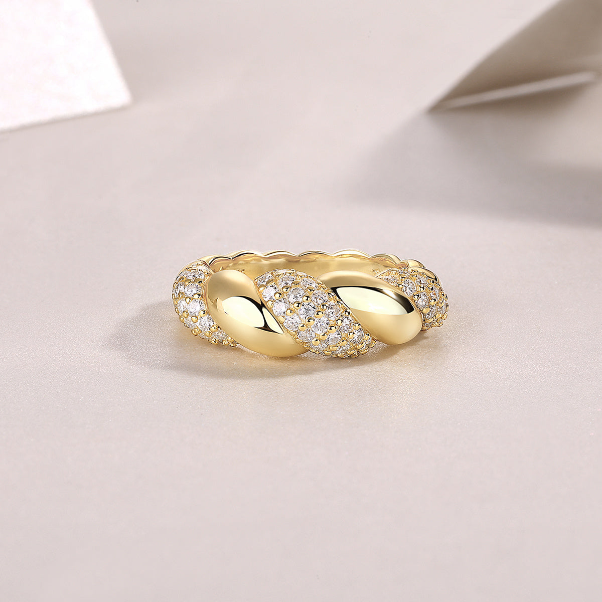 Tengman - A Fashionable Jewelry Accessory Set With Moissanite S925 Sterling Silver And Gold-plated Diamond