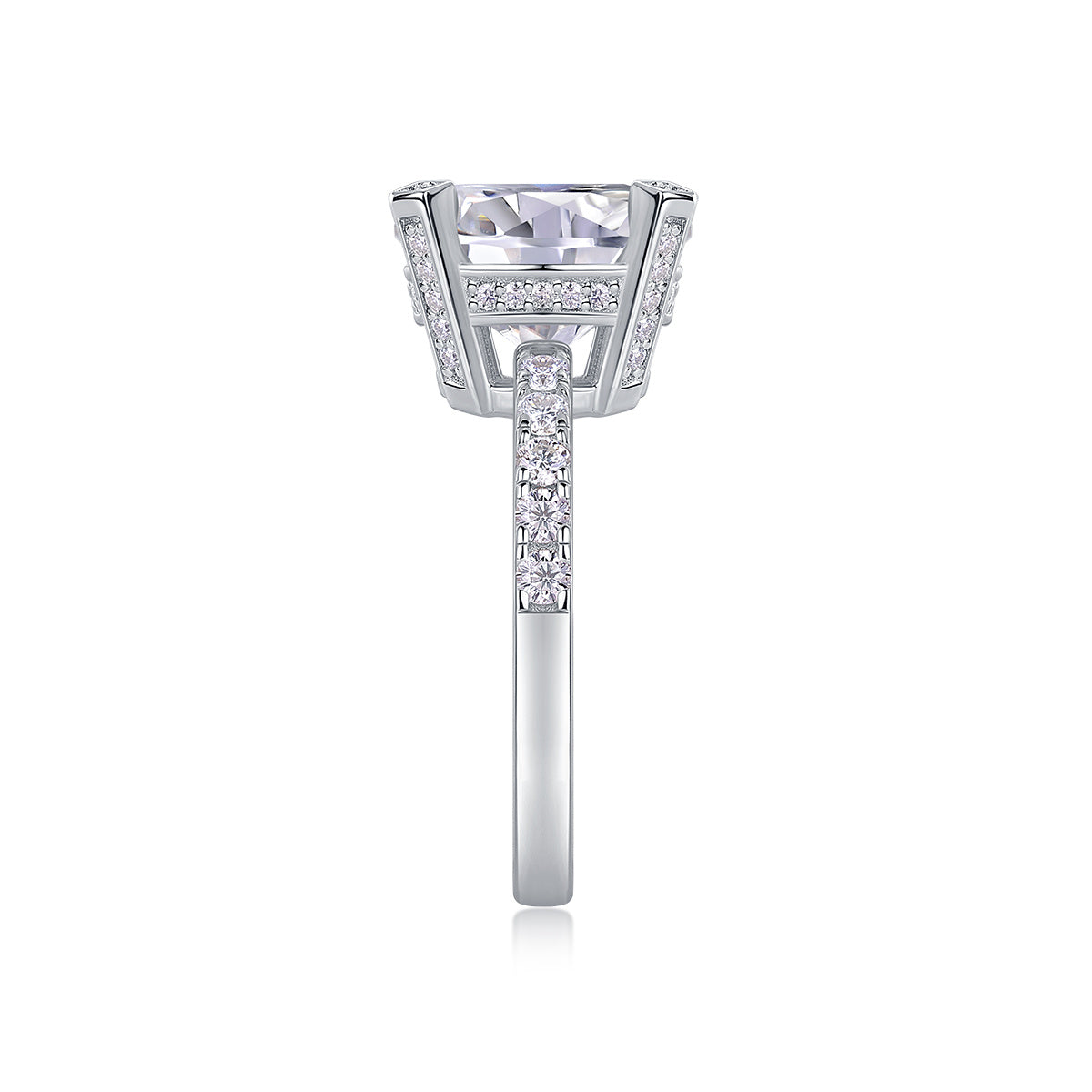 Radiant - A Fashionable And Luxurious Jewelry Piece Set With 5-carat Moissanite S925 Sterling Silver And Platinum-plated Diamond